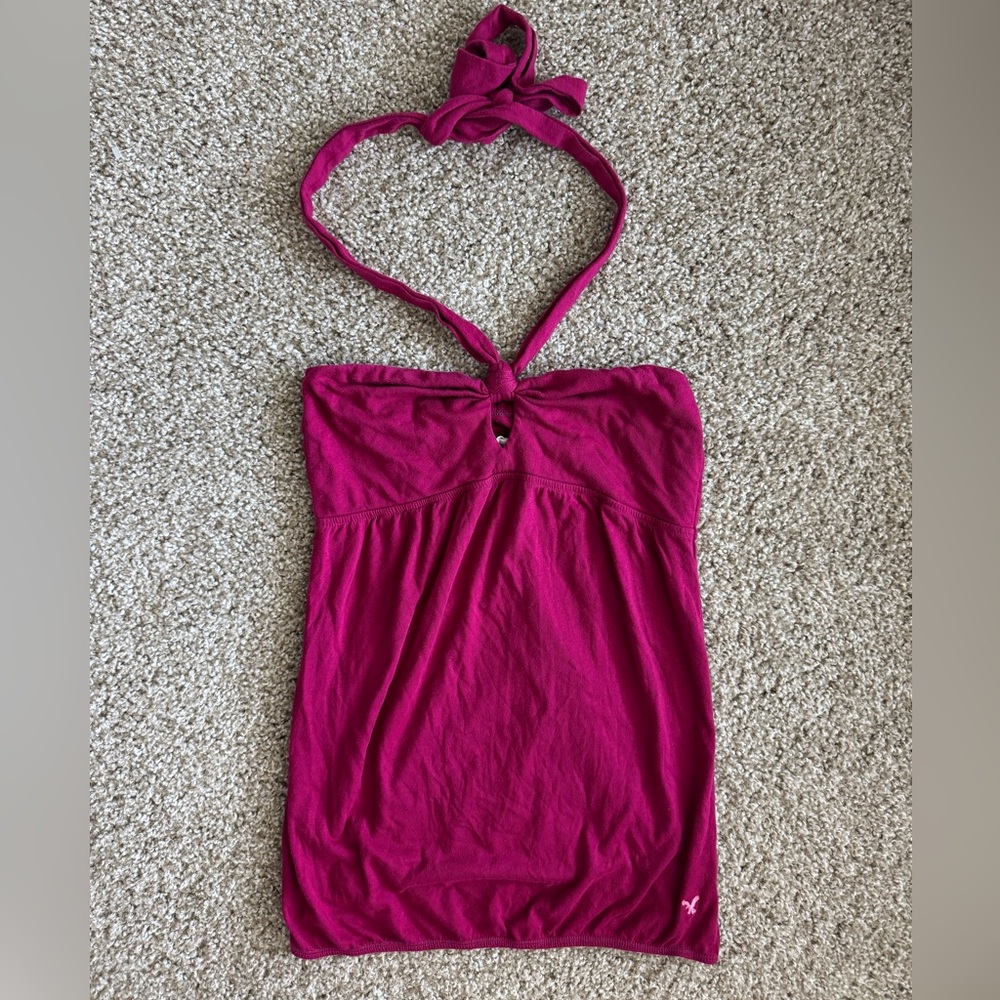 American Eagle Pink Halter Top Size S